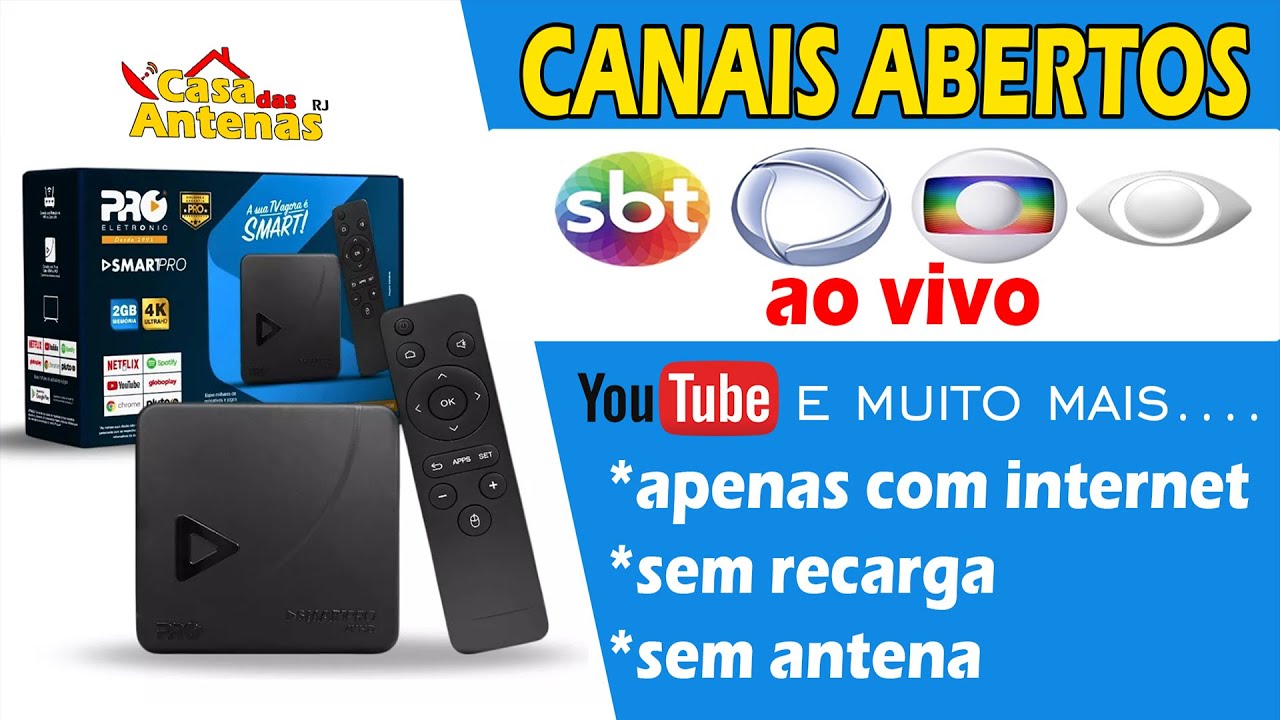 COMO INSTALAR E CONFIGURAR OS APPS DE CANAIS ABERTOS NO SEU SMART BOX TV PRO ELETRONIC