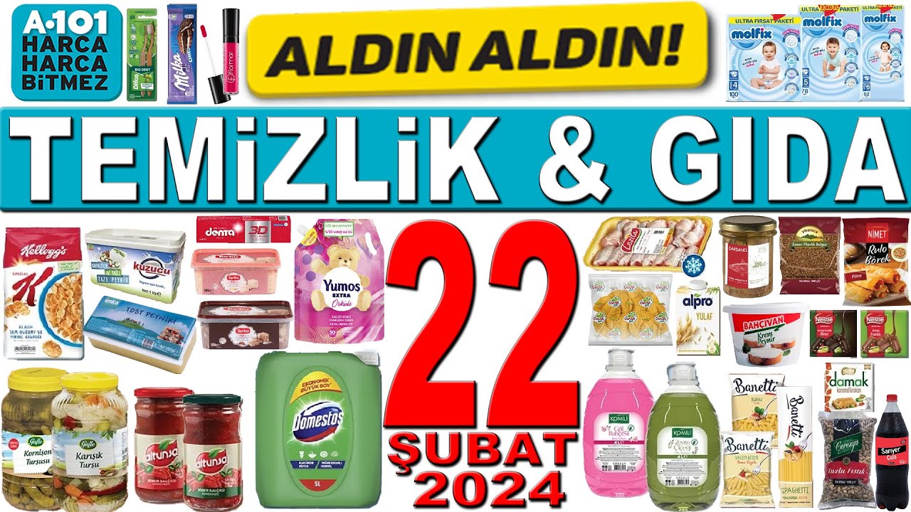 A101 KAHVALTILIK VE TEMİZLİK BU HAFTA | A101 22 ŞUBAT 2024 KATALOĞU | A101 KAMPANYA VE İNDİRİMLERİ