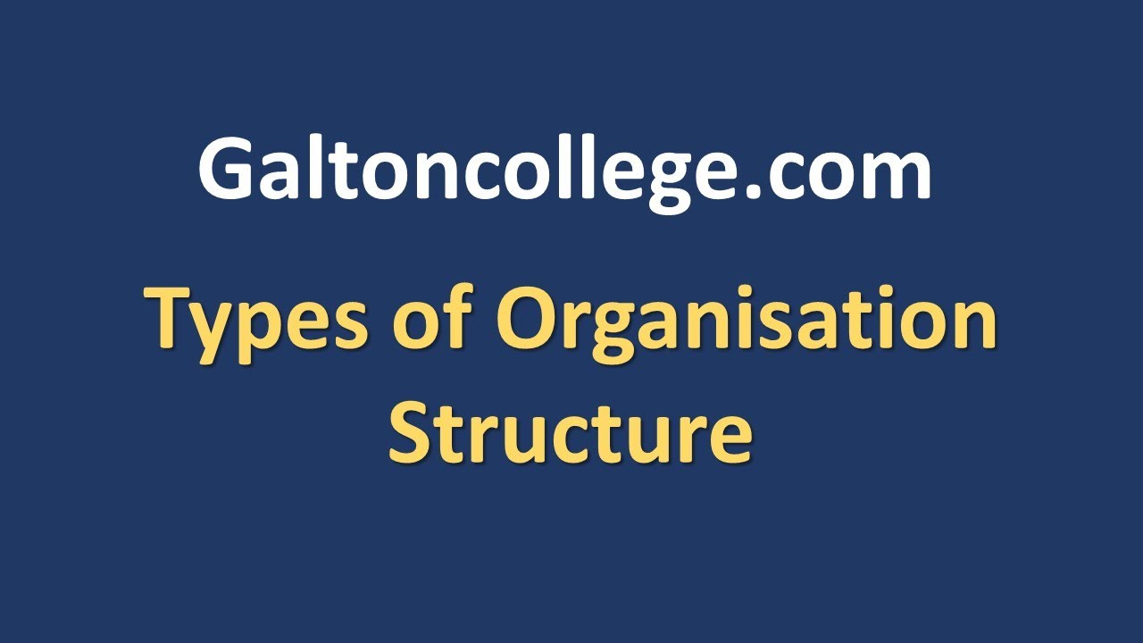 Types of Organisation Structure