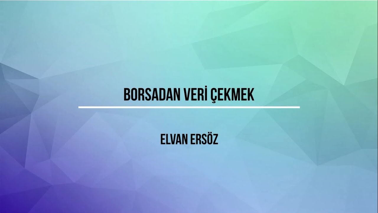 Python ile İnternetten Döviz ve Borsa Bilgilerinin Çekilmesi
