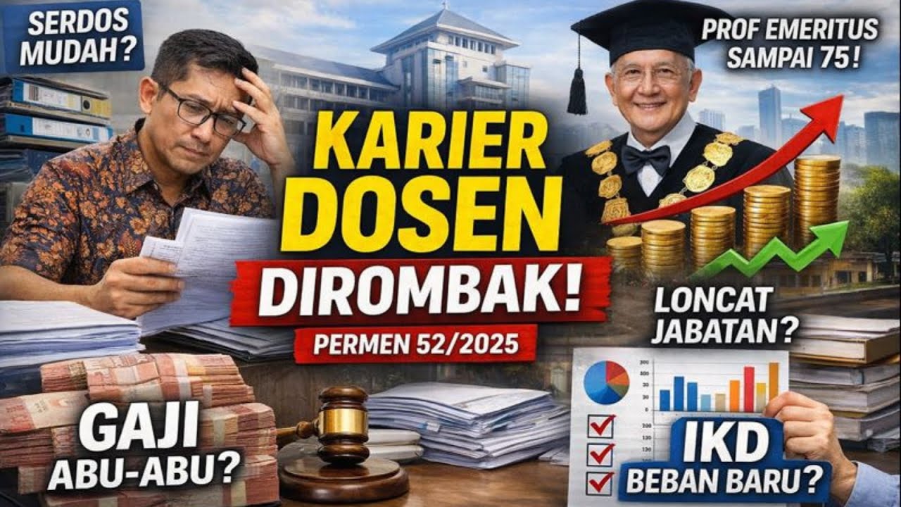 KARIR DOSEN BERUBAH TOTAL DI PERMENDIKTISAINTEK NO 52 TH 2025. IKD JADI BEBAN BARU | MIMBAR INTELEK