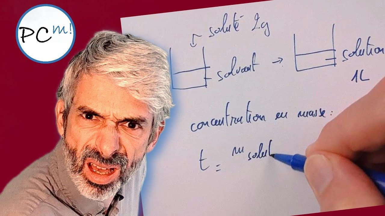 Tout sur la concentration massique et la concentration molaire pour le lyc&eacute;e !
