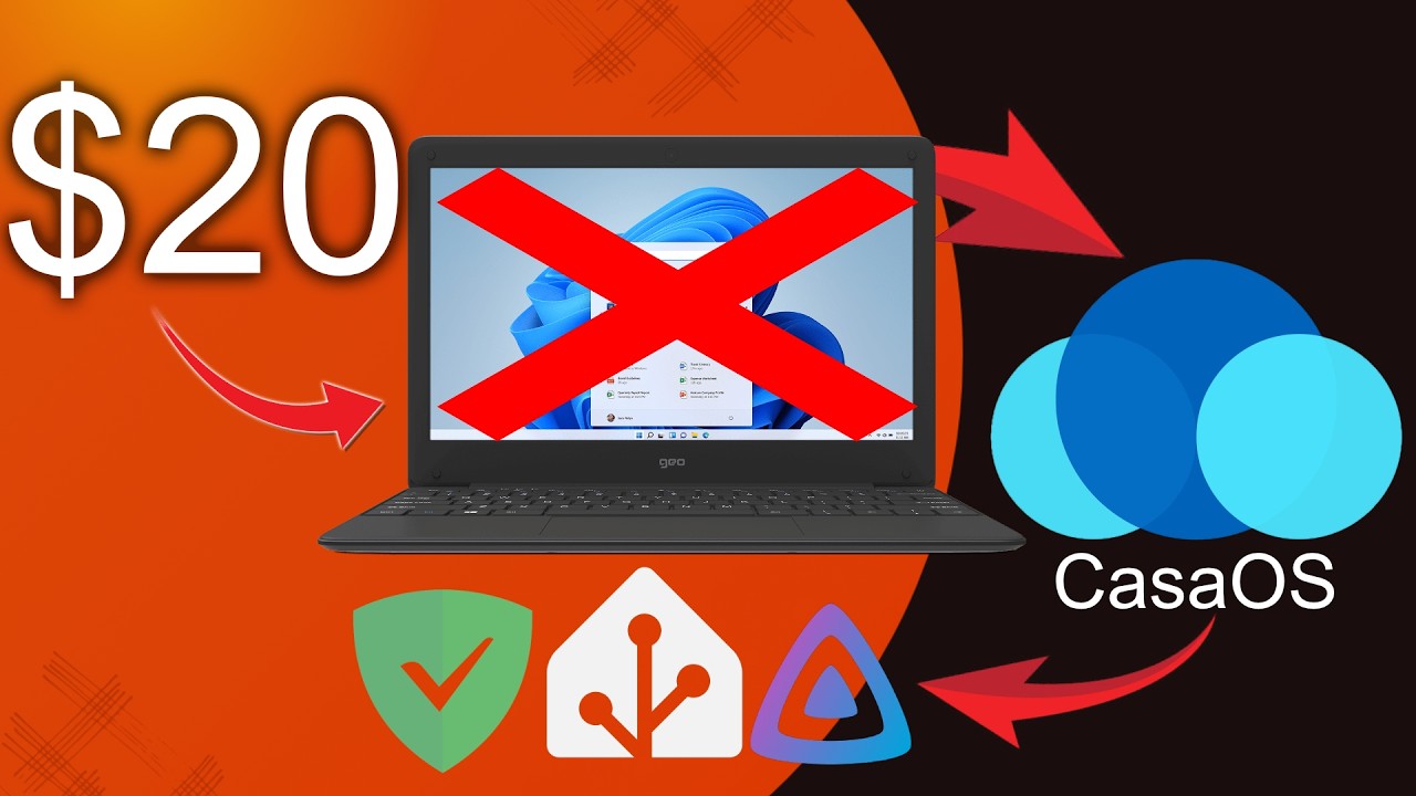 Budget Home Server: CasaOS on a $20 Laptop! In 2025