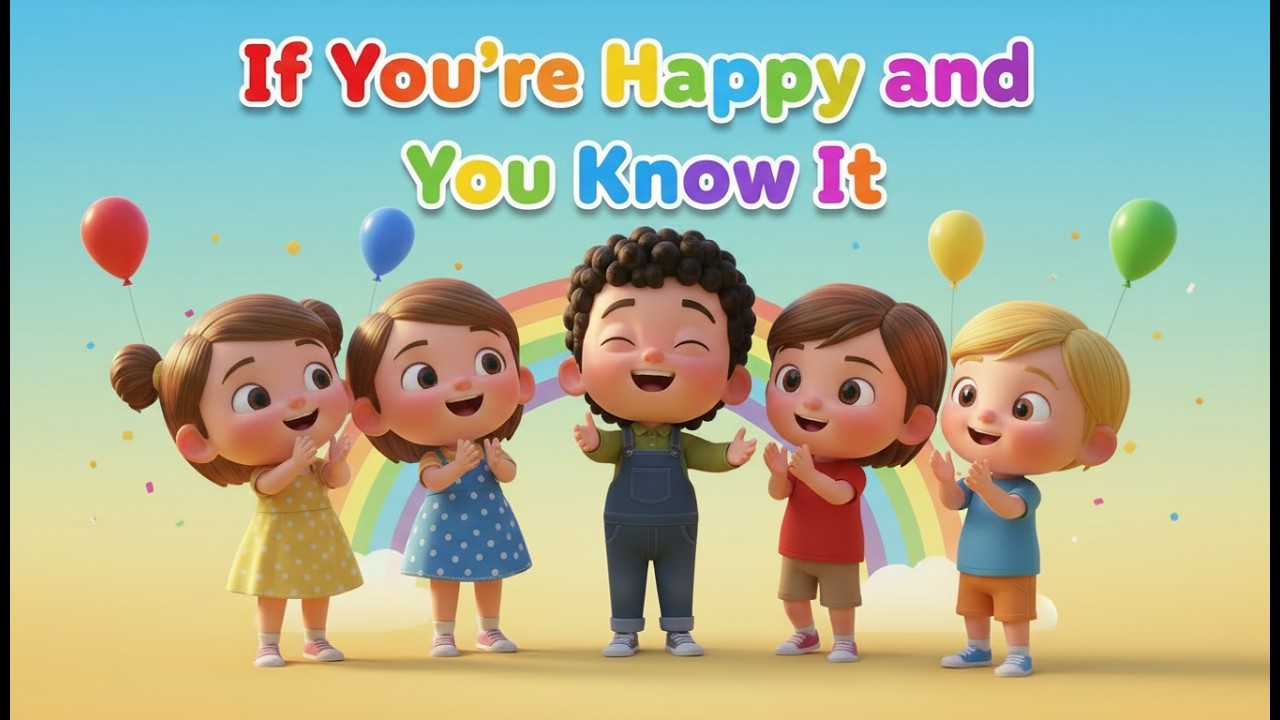 If You're Happy and You Know It | 3D Animated Kids Song | Nursery Rhymes & Action Song