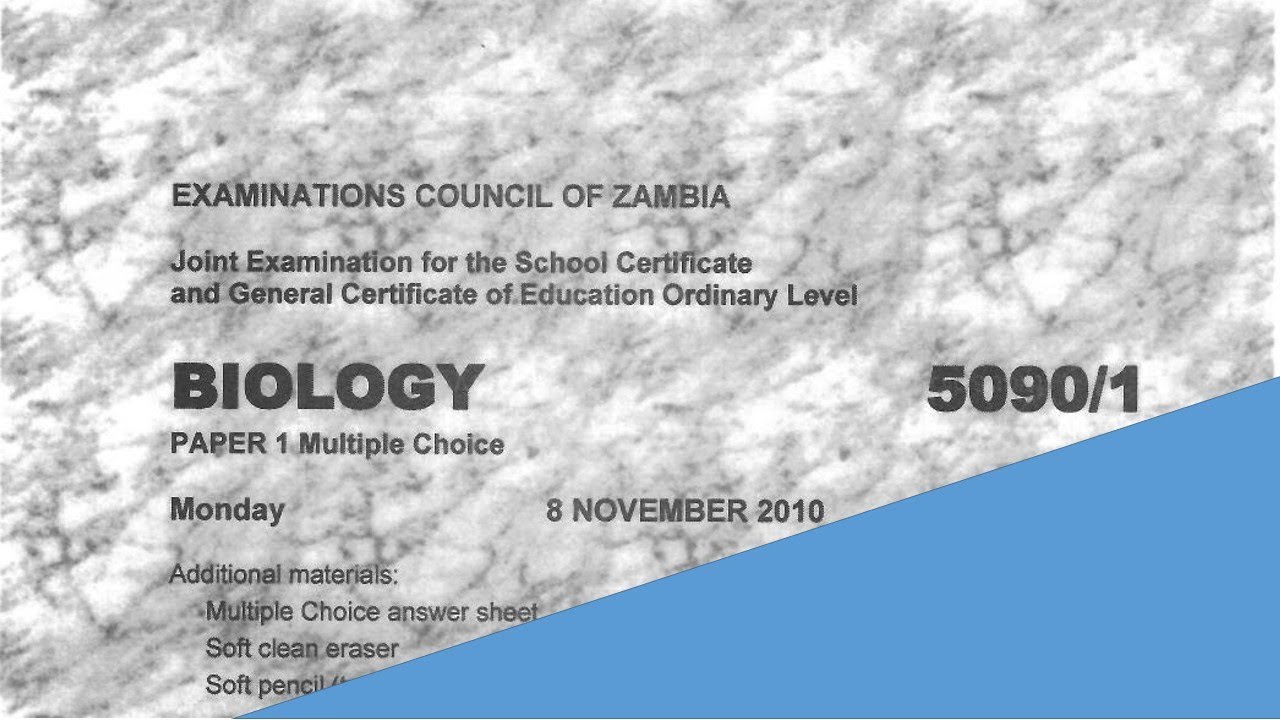 Biology paper 1 2010