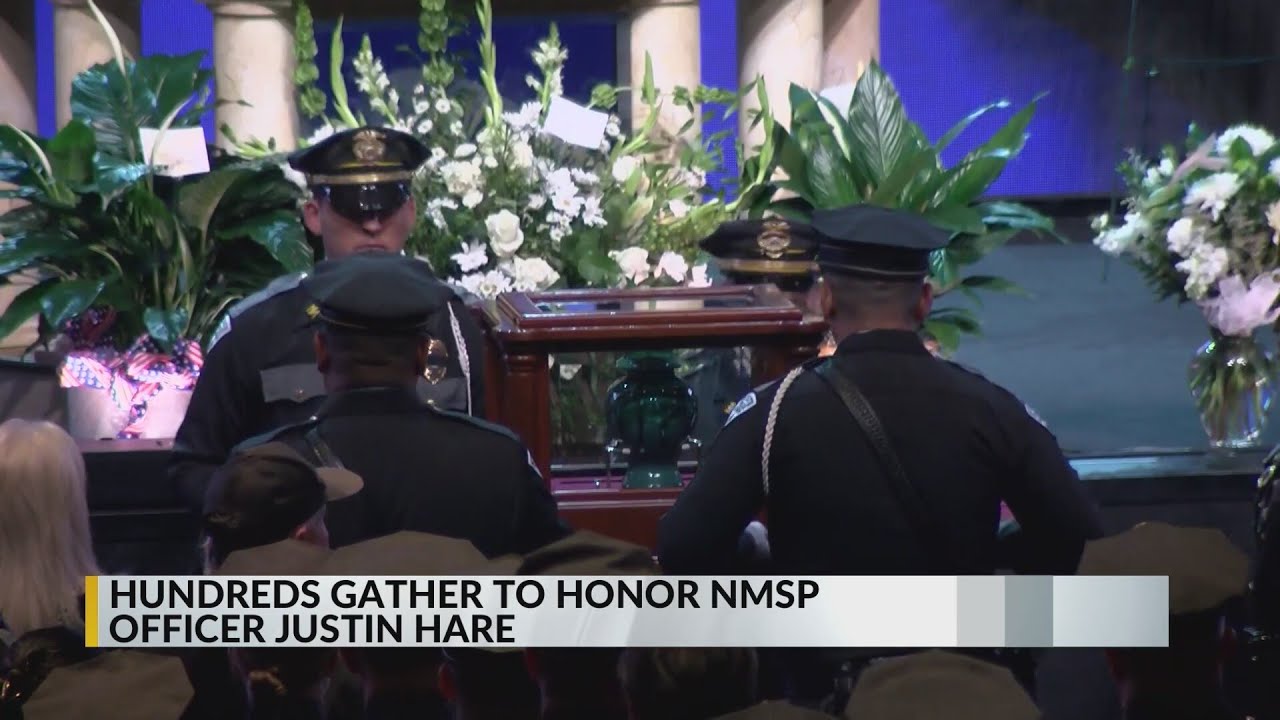 Memorial service honors NMSP Officer Justin Hare, killed in line of duty
