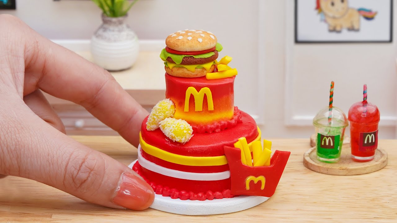 Delicious McDonald's Miniature Cake Decorating 🍔🍟 ASMR Amazing Tiny Cake
