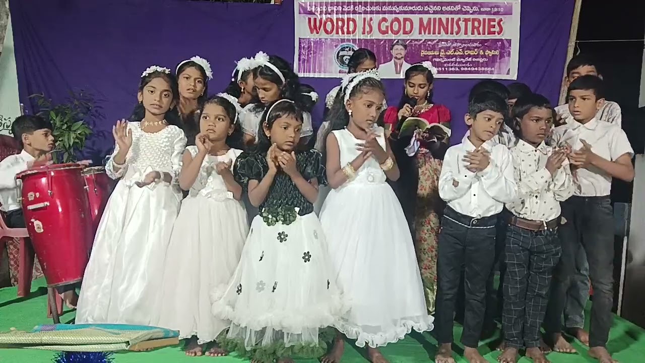 WORD IS GOD MINISTRIES. 8వ వార్షికోత్సవ మరియు క్రిస్మస్ ఆరాధన. 23-12-25
