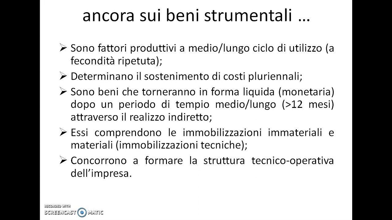 I beni strumentali @economiaaziendalepervoi