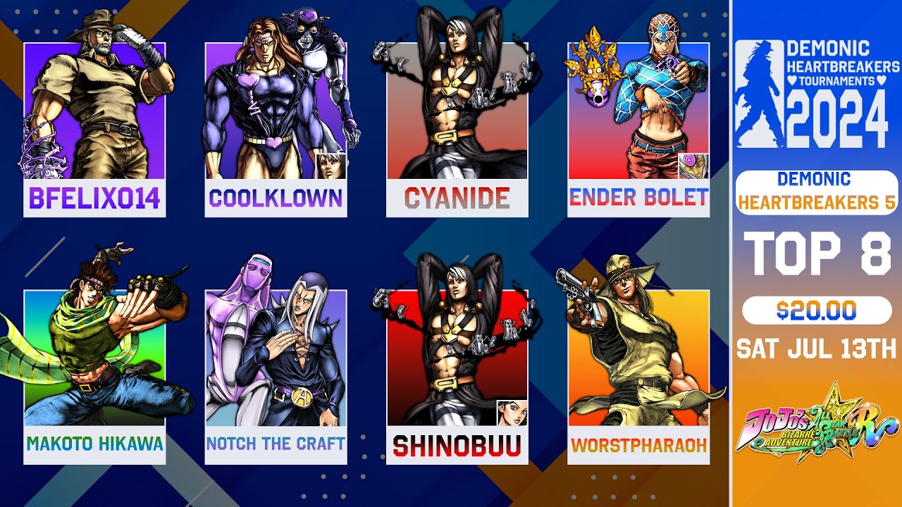 Demonic Heartbreakers #5 | JoJo's All Star Battle R Tournament Top 8