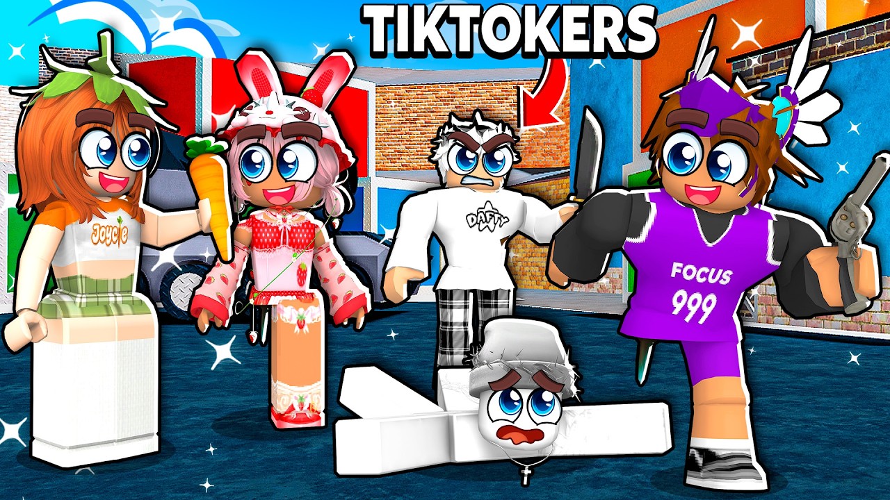 Играю в MM2 с недооцененными тиктокерами... (очень смешно)