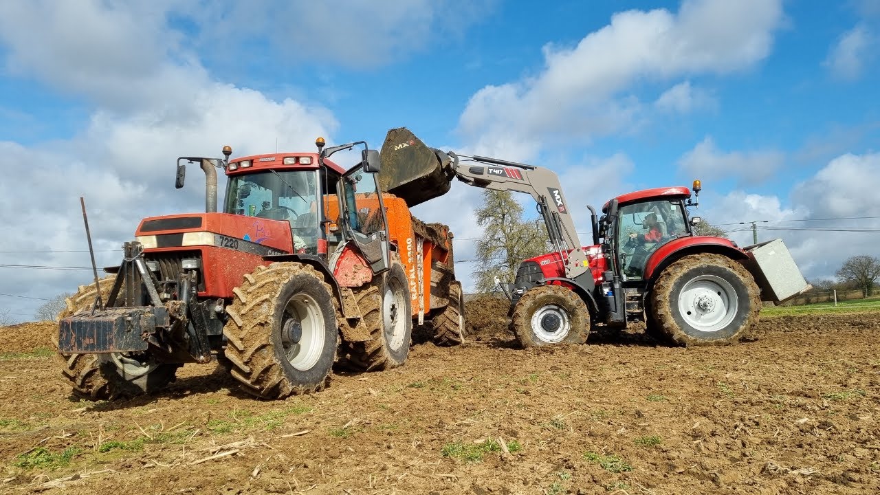 Epandage entre frangins | Case Magnum 7220 | Case Puma 160 | Sodimac Rafal 3300 | Agri Far'm