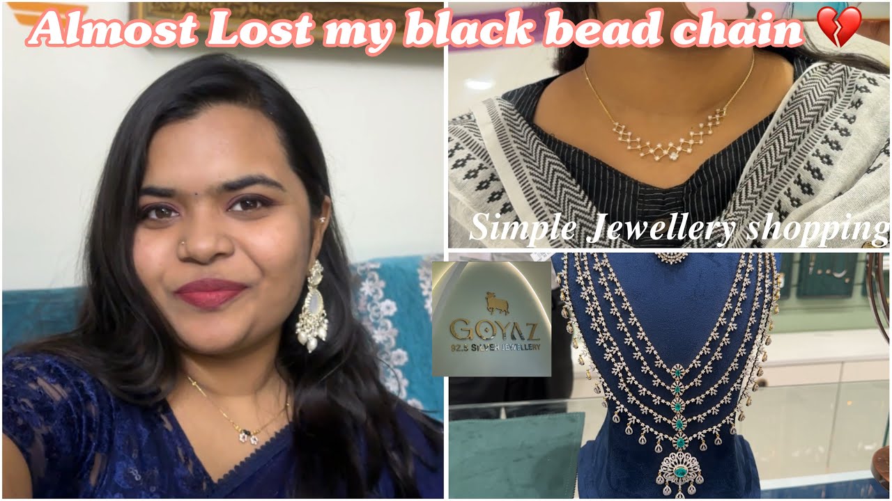 Almost lost my Black bead Gold chain💔 || Simple jewellery shopping 🛍️ 