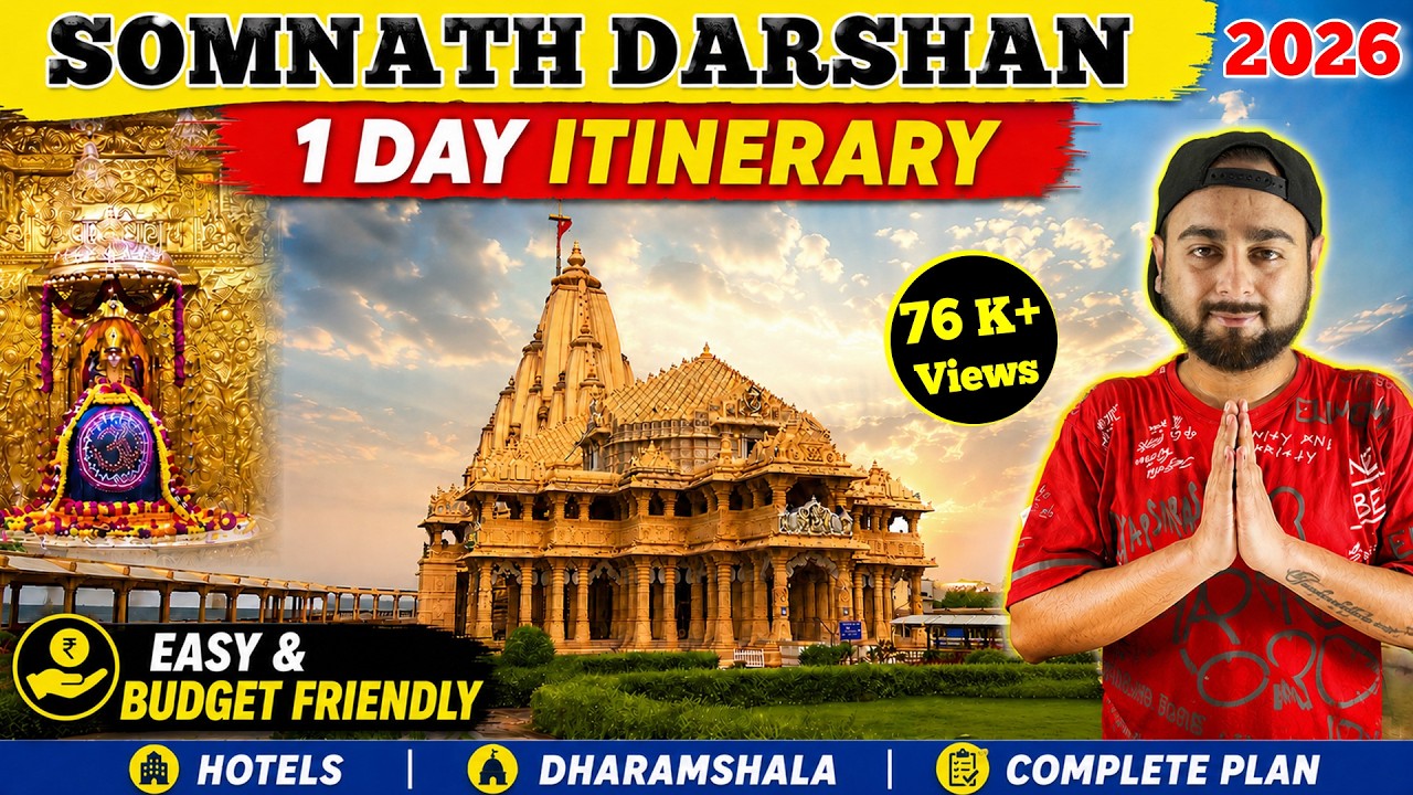 Somnath 1 Day Itinerary 2026: Top Tourist Places & Temples To Visit | Somnath Darshan Tour Guide