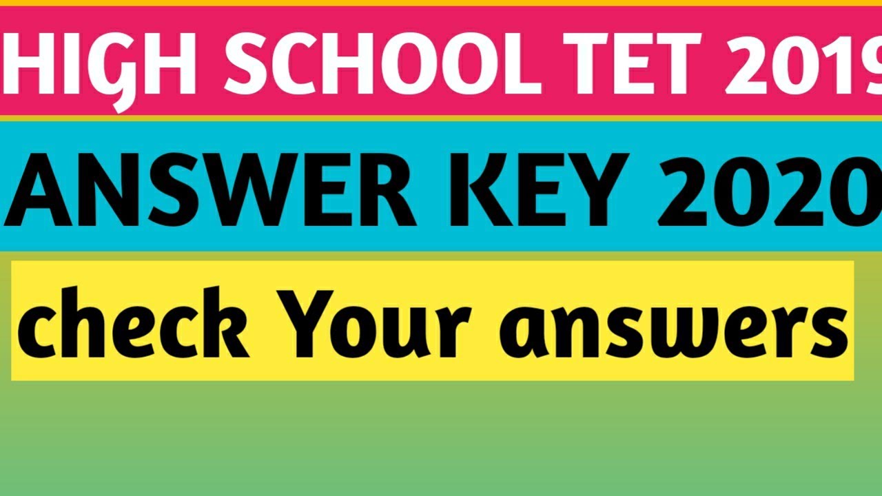 Solved Question paper of High School TET 2019||Answer Key 2020||Reasoning||Mathematics