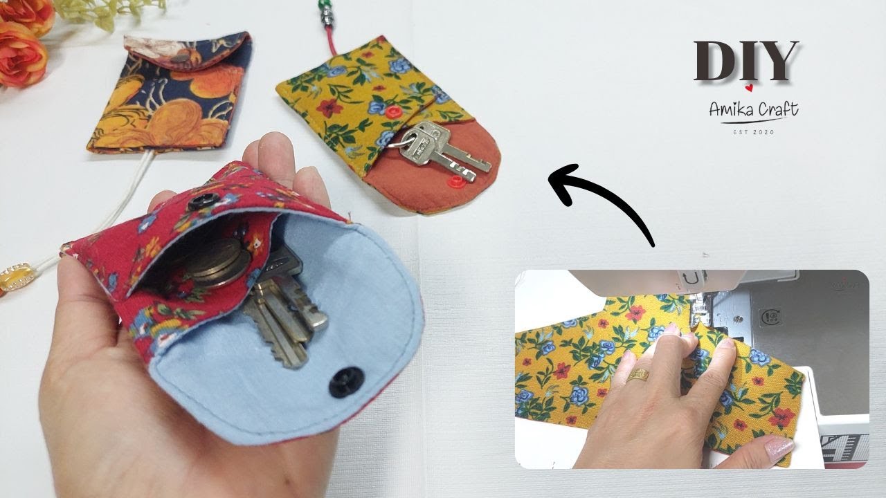 DIY Easy Gift/ Sew and Sell Make Money /Make key pouch in a new way #tutorial #diy #sewing