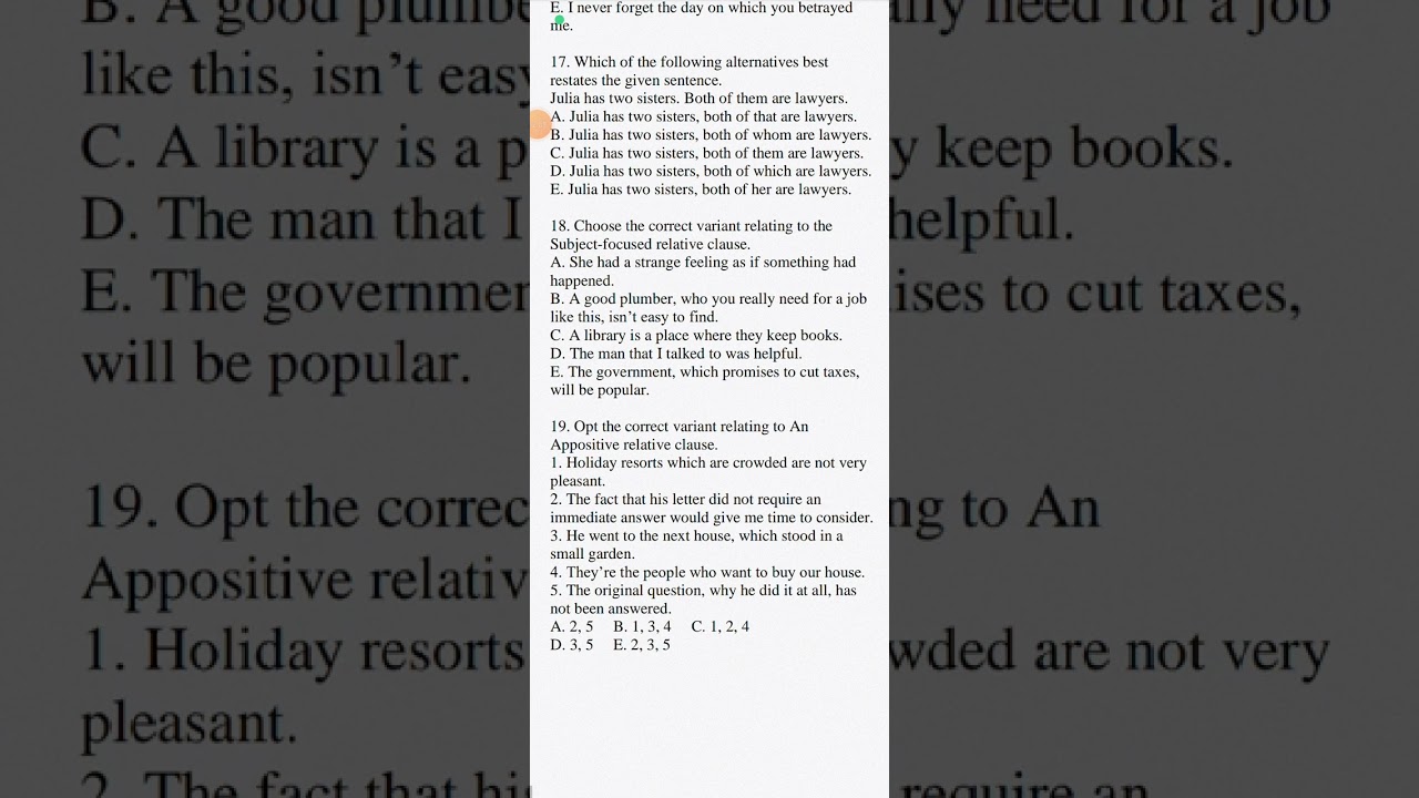 Tests about Clauses new