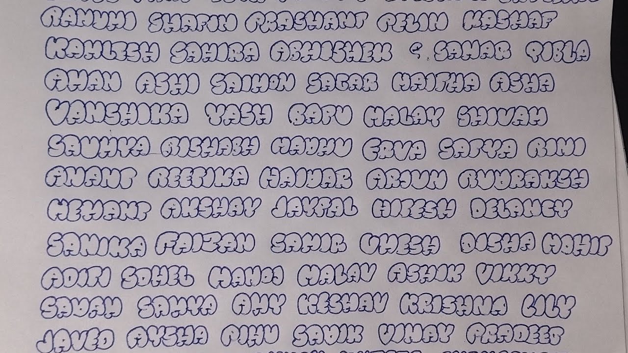 Comment Your Name & Get Bubble Letter Art LIVE 🔴 Darklightarts143#calligraphy #art #fonts #artlovers