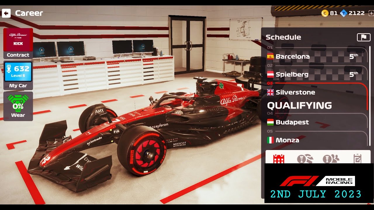 F1 MOBILE RACING 2023 ♤ CAREER MODE ♤ SILVERSTONE ♤ ROOKIE 2 ♤ ALFA ROMERO ♤ VALTTERI BOTTAS