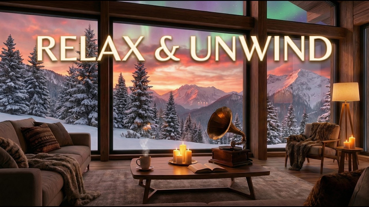 Winter Sunset Jazz ❄️ Cozy Relaxing Jazz for Evening Unwind & Daily Routine (1 Hour)