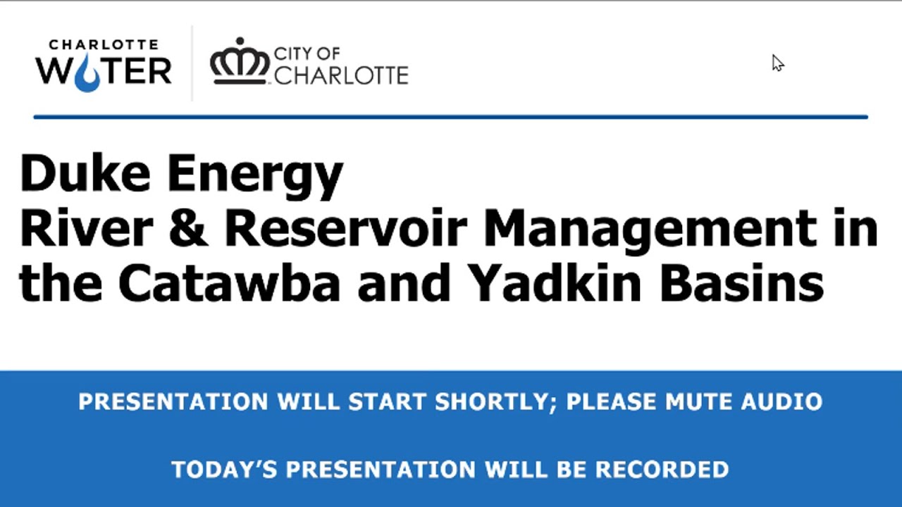 River & Reservoir Management in the Catawba and Yadkin Basins