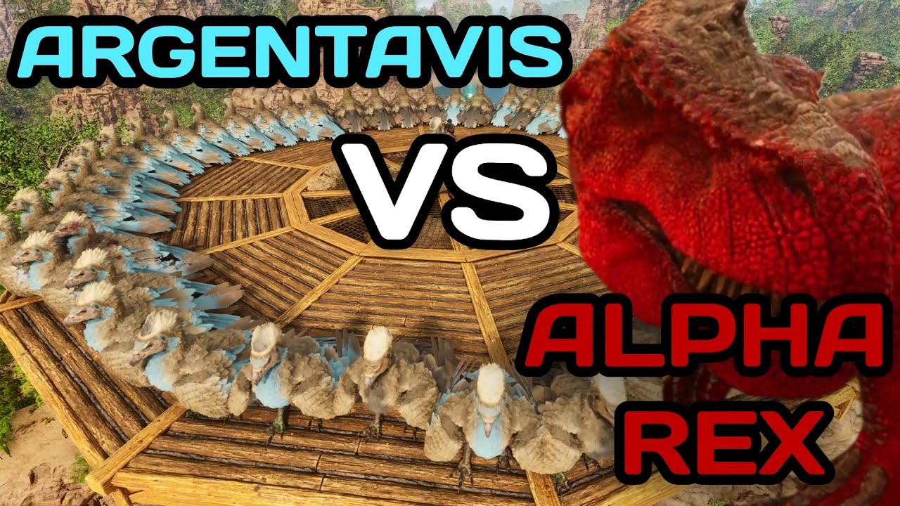 50 Argentavises VS Alpha Rex!!! ARK Ascended