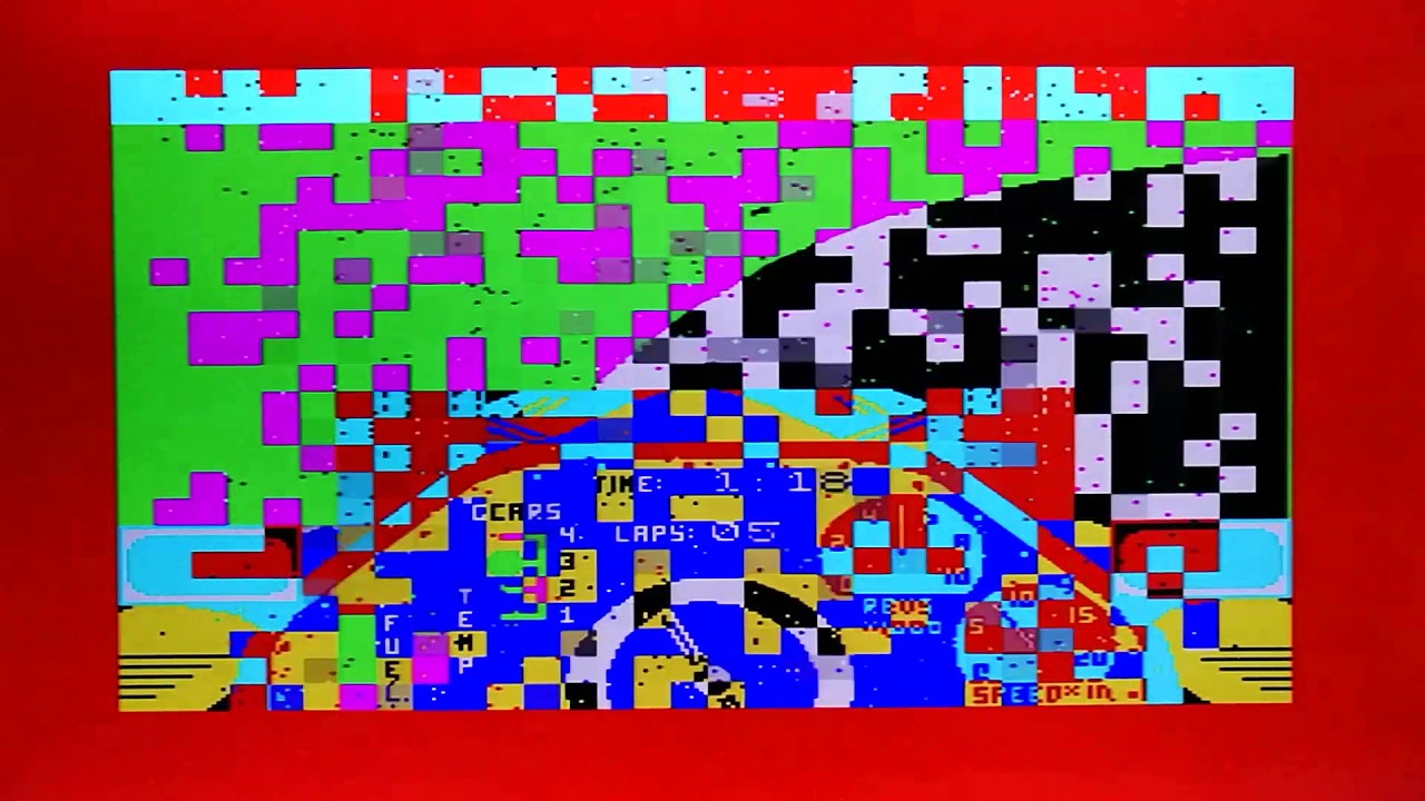 Chequered flag on the zx spectrum Unemulated gameplay video and review.