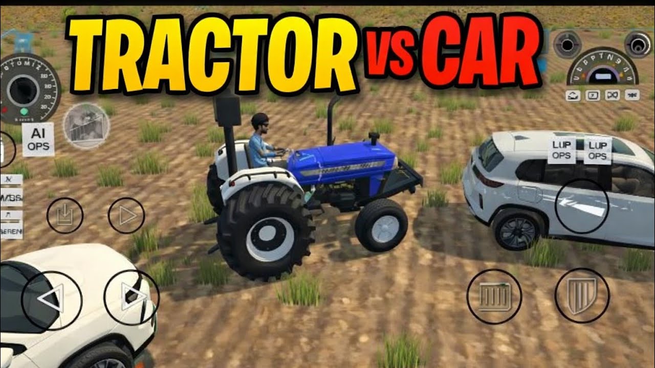 TRACTOR VS CAR 💥 Indian Vehicles Driving 3D Funny Gameplay #gamer #gaming #tractor 