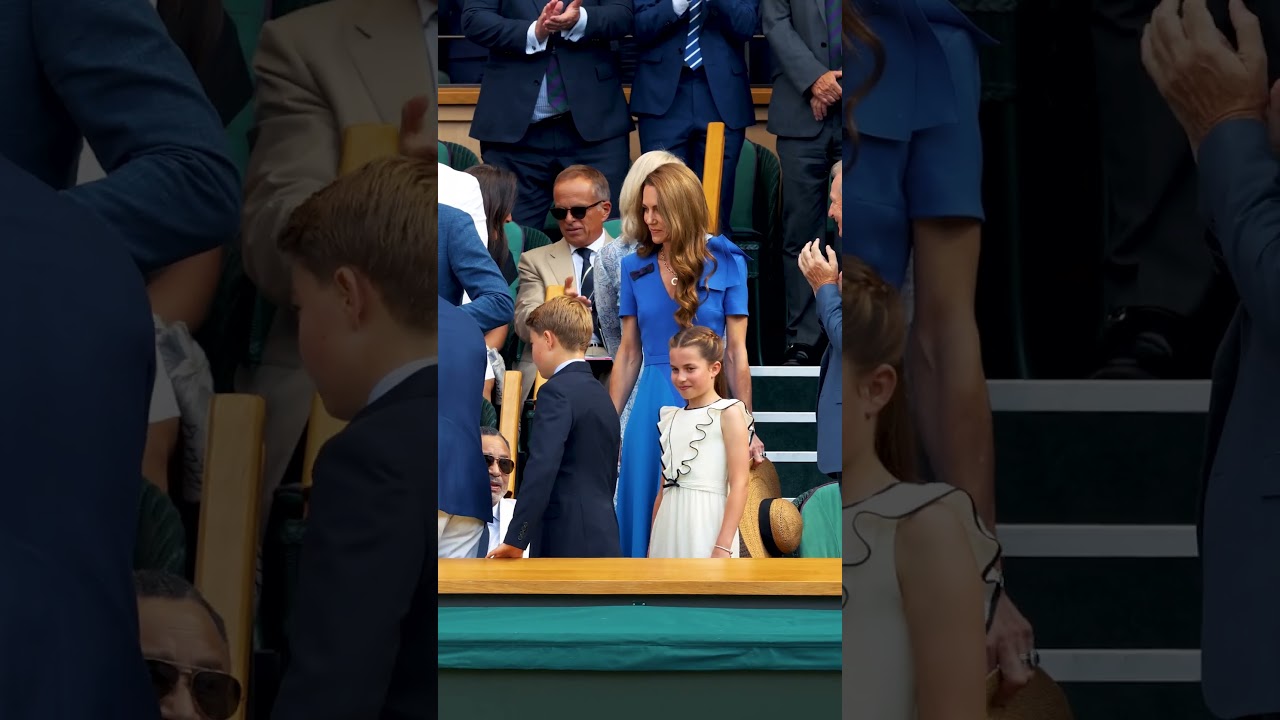 Their Royal Highnesses The Prince and Princess of Wales arrive on Centre Court #Shorts #Wimbledon