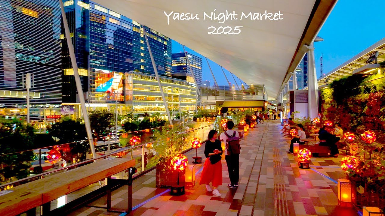 4K60【宵路灯籠 八重洲夜市】グランルーフ ミッドタウン八重洲 2025 東京 Japan