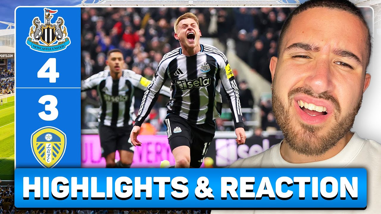 NEWCASTLE UNITED 4-3 LEEDS UNITED HIGHLIGHTS & Reaction | Premier League 25/26