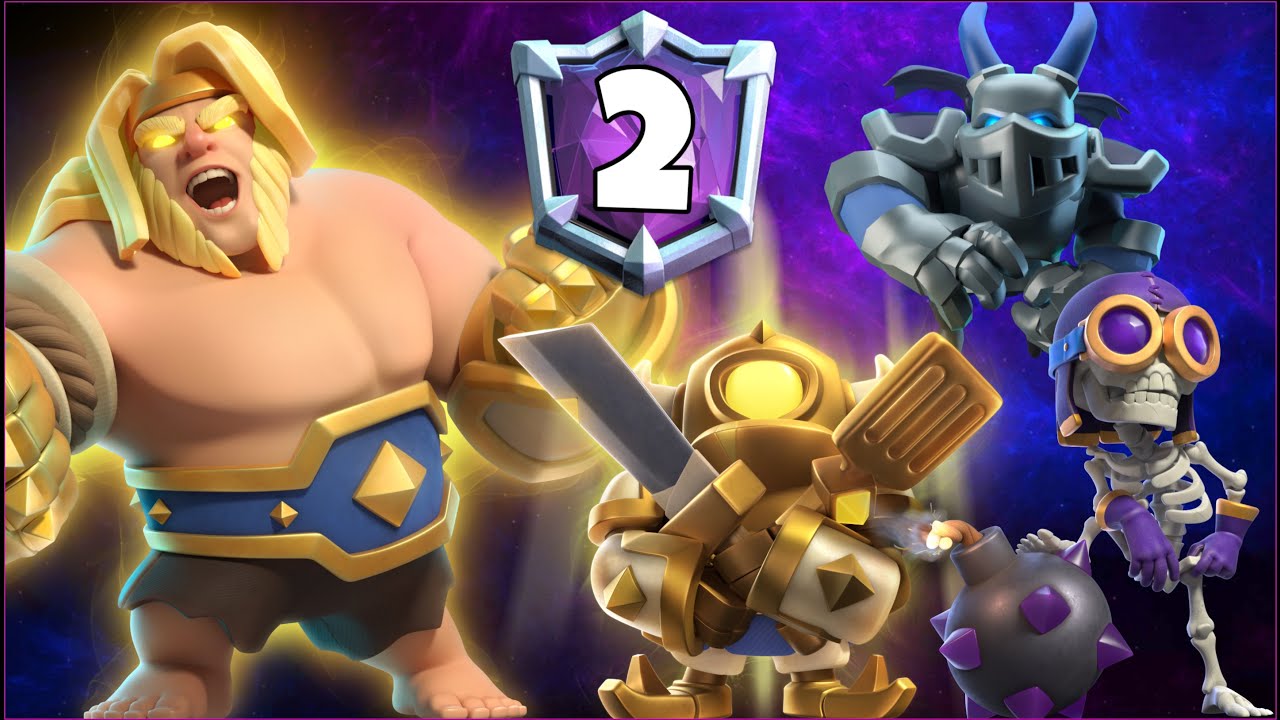 Top 2 with Hero Giant Hero Mini Pekka Deck.!