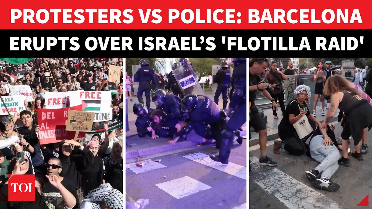 Flotilla Protests Turn Violent In Spain; McDonald's, Zara Trashed, Tear Gas In Streets I Details