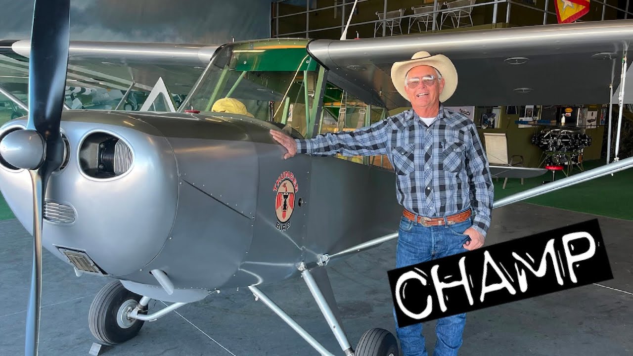 Beautiful Aeronca L-16A Champ Airplane in an Unbelievably Cool Hangar!
