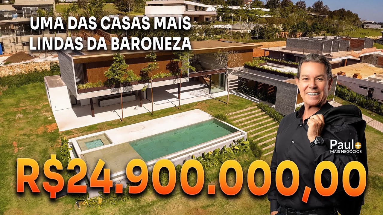 TOUR SURREAL NESSA CASA ALTÍSSIMO PADRÃO COND QUINTA DA BARONEZA  R$24.900.000 PAULO MAIS NEGÓCIOS
