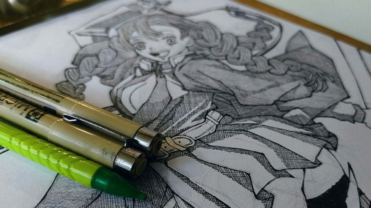 Drawing Mitsuri Kanroji 💖 || Love Hashira || 