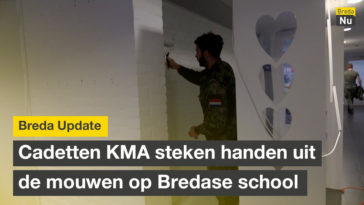 Cadetten KMA steken handen uit de mouwen op Bredase school | Breda Update