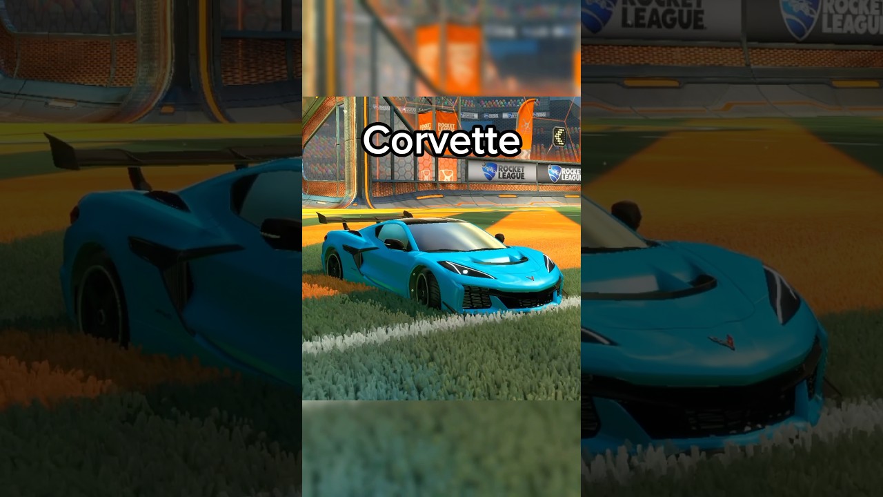 testing the new corvette in Rocket League