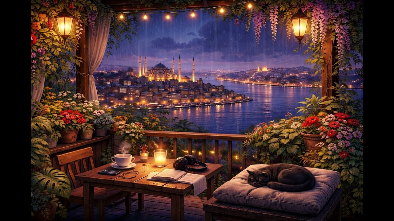 Arabian Rainy Night Lo-Fi 🌧️🌙 | Oriental Chill Beats to Relax, Study & Sleep