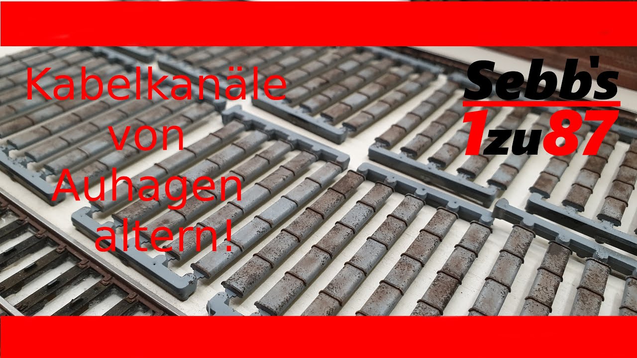 How to H0: Seilzugkanäle von Auhagen altern