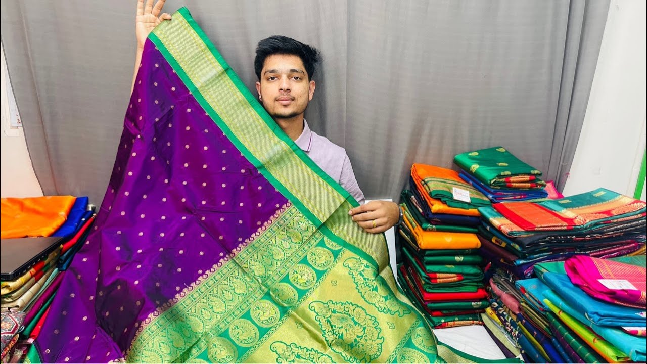 soft silk paithani live |pure silk||Wedding season | shubham paithani yeola #paithan