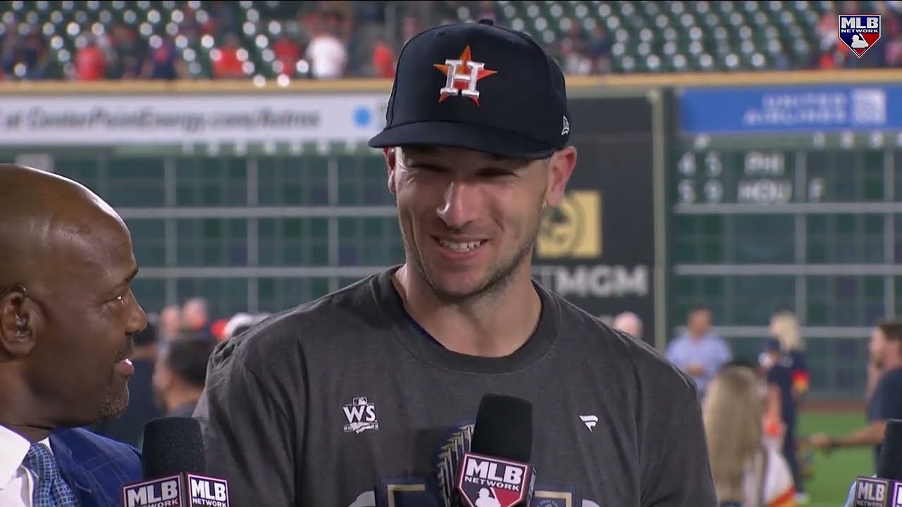 Alex Bregman reacts to winning his second World Series