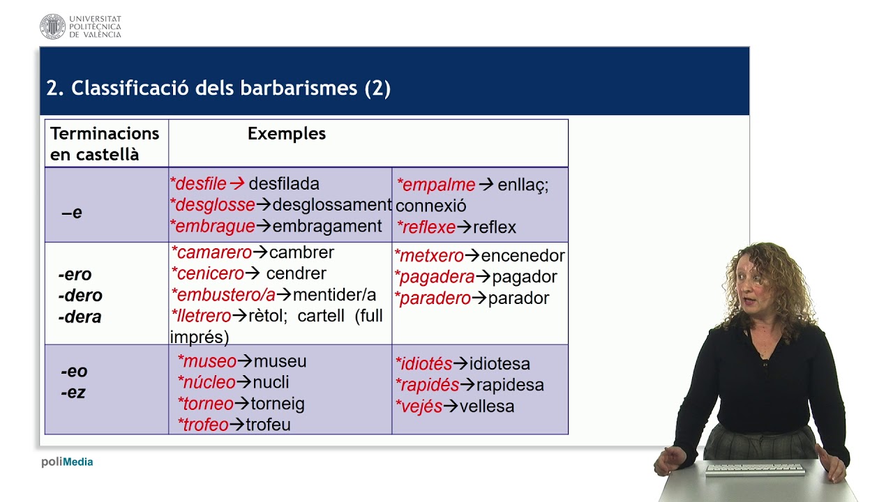 Les interferències lèxiques i barbarismes |  | UPV