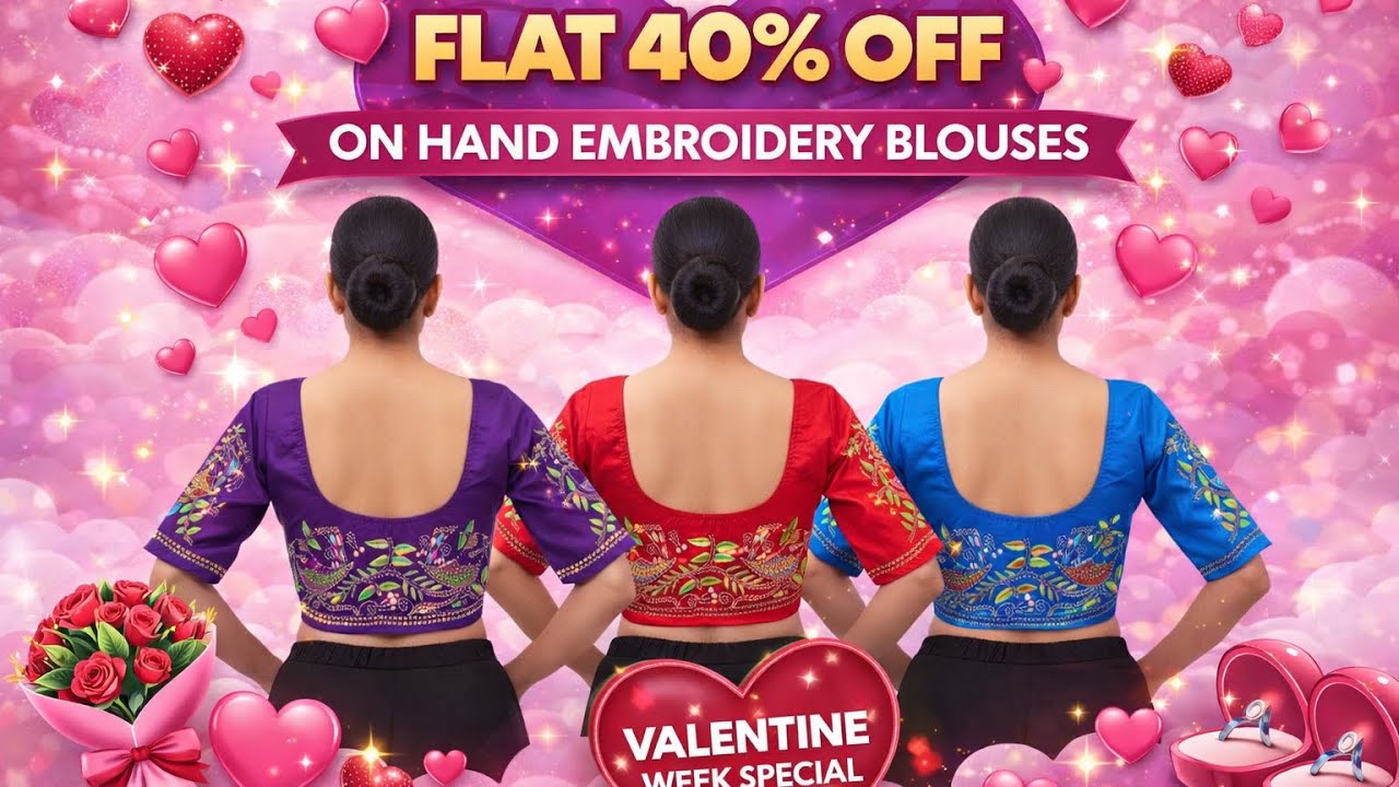 40% OFF ON KANTHA WORK | HAND WORK | VALENTINE SPECIAL OFFER.