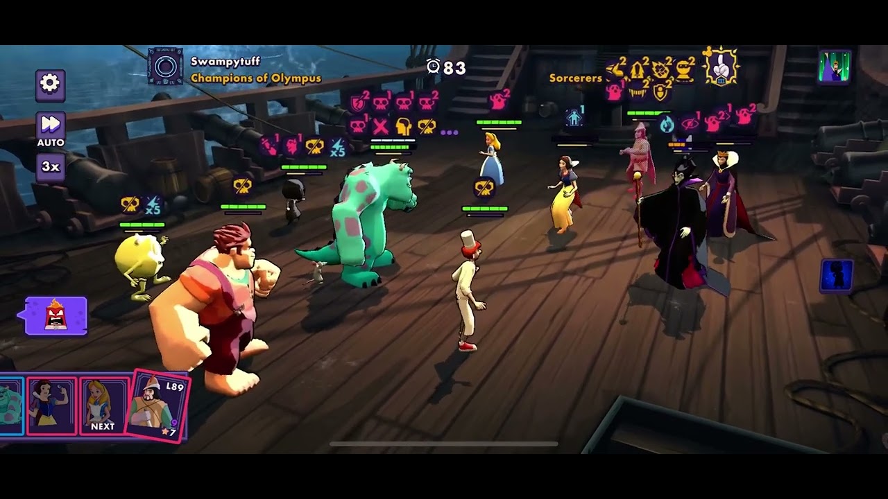 Monsters Inc. defeats Evil Queen - Live PvP - Champion Bracket - Disney Sorcerer’s Arena