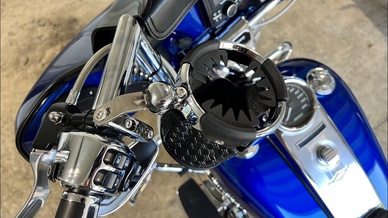 Initial Review Of The Kemimoto Cup Holder With Perch Mount For A 2015 Harley Davidson Road King