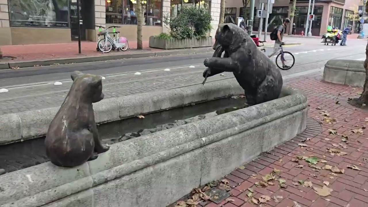 Walking to Powell's Books. Downtown Portland, OR Sept 30 2025.