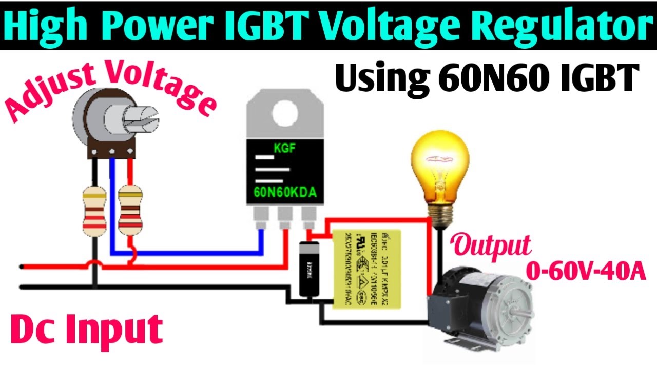 Powerful Voltage Regulation Using 60N60 IGBT | Full Design & Testing || 40A Adjustable