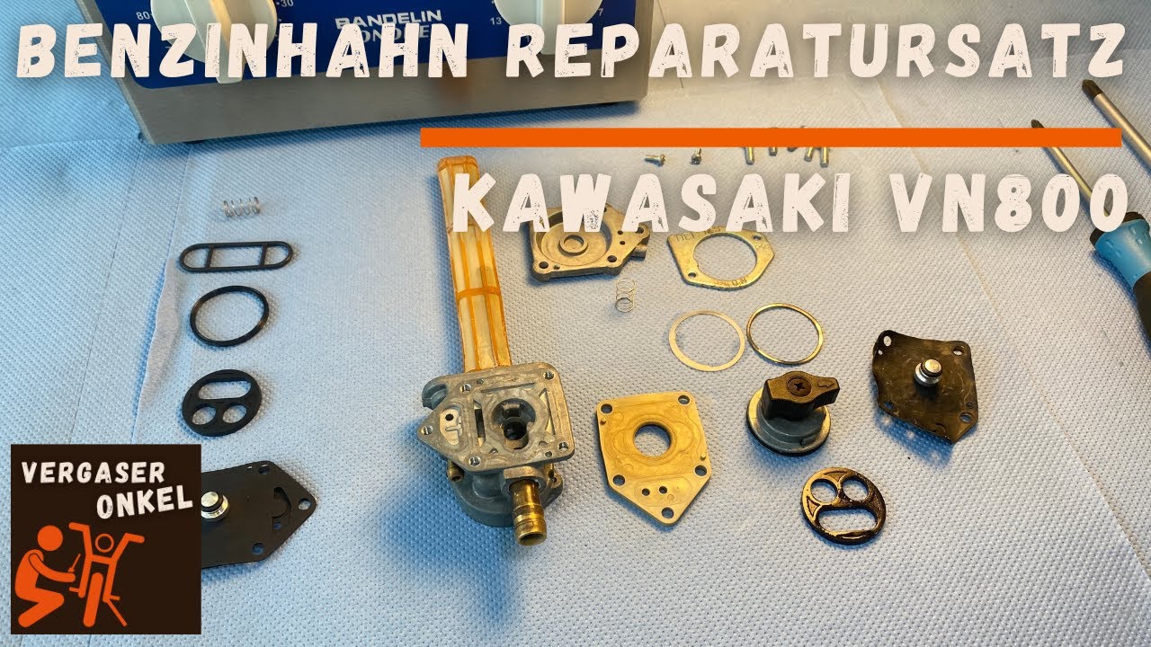 Benzinhahn Kawasaki VN800 zerlegen und montieren, ausführlich erklärt vom Vergaseronkel