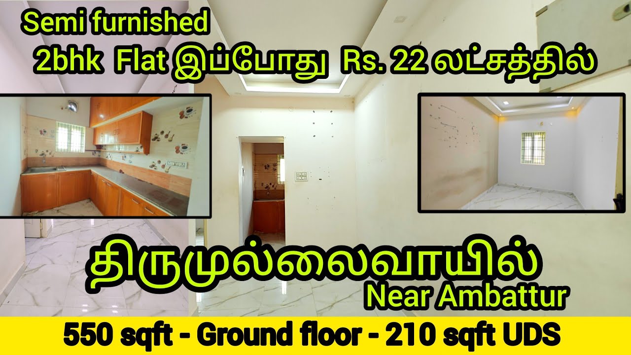Luxury 2bhk flat for sale in Thirumullaivoyal